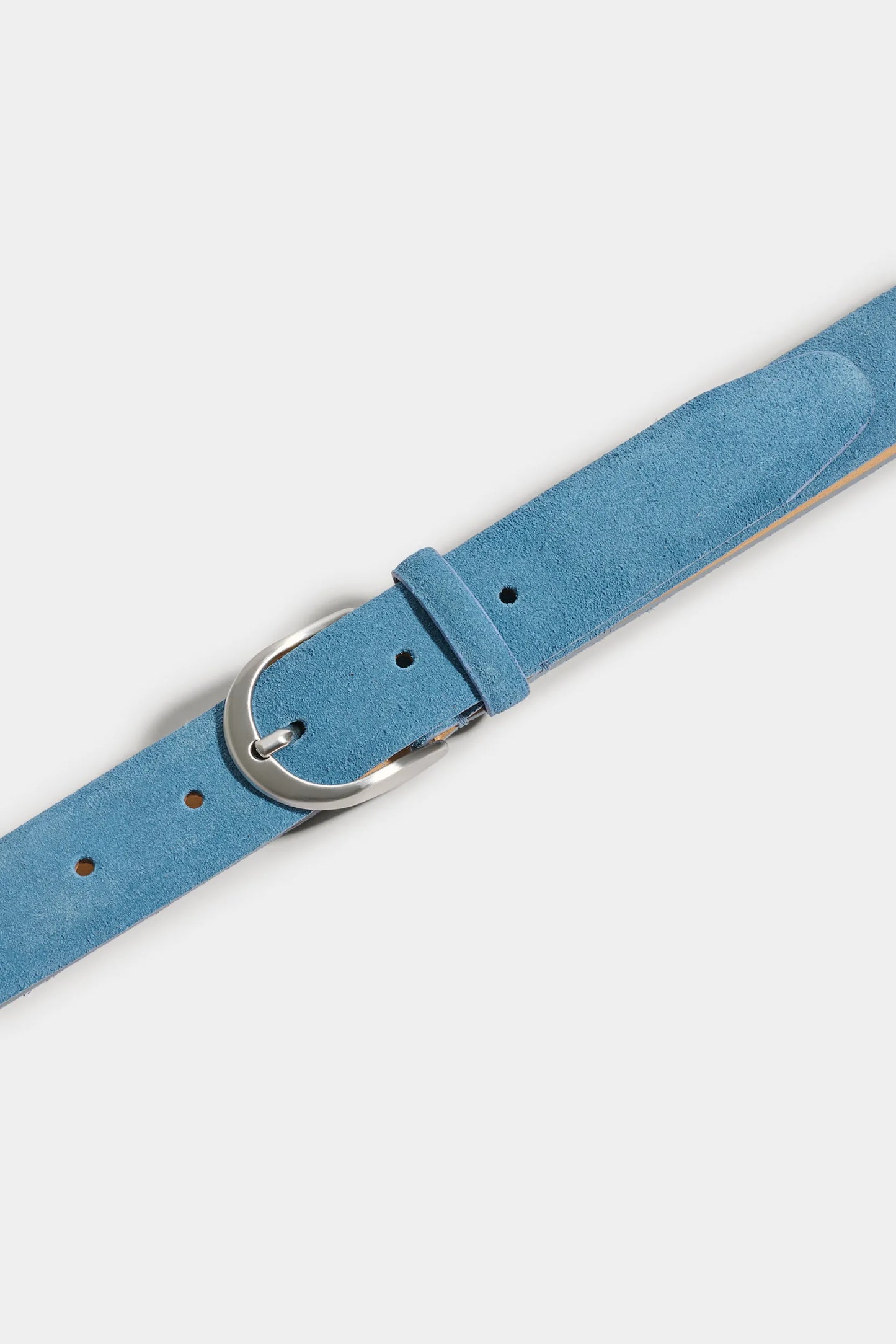 Sky blue suede belt - Made in Italy