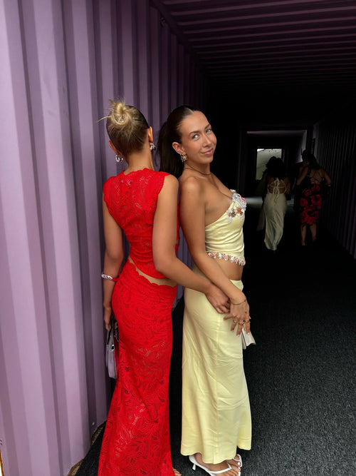 Ensemble Coordonné en Dentelle Roselle