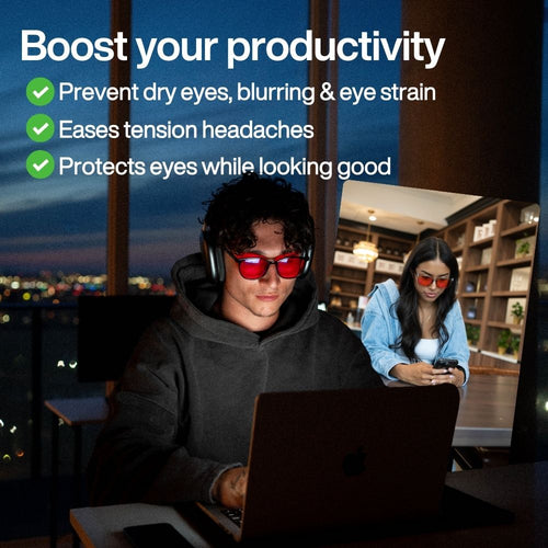 CAVE'H® | Unisex Red Lens Blue Light Glasses