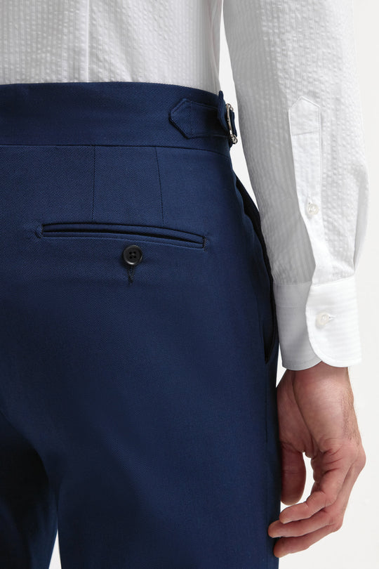 Blue cotton Soragna trousers - Made in Italy