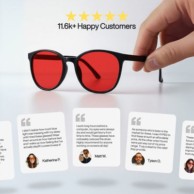 CAVE'H® | Unisex Red Lens Blue Light Glasses