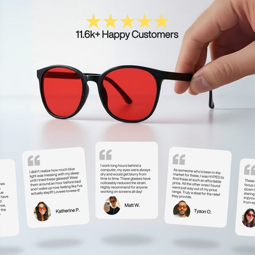 CAVE'H® | Unisex Red Lens Blue Light Glasses