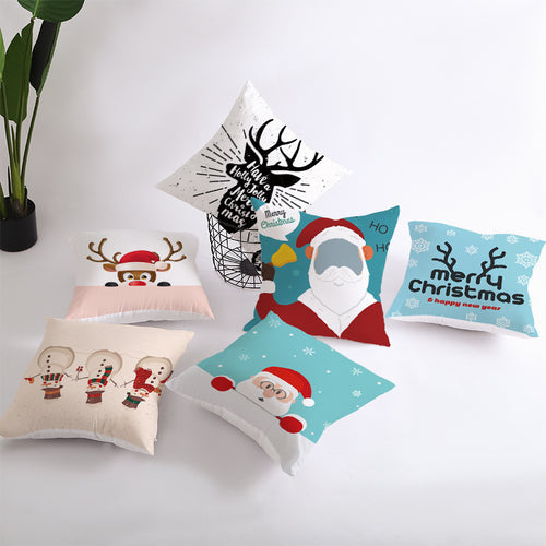 Fashion Household Items Cartoon Elk Santa Sofa Cushion