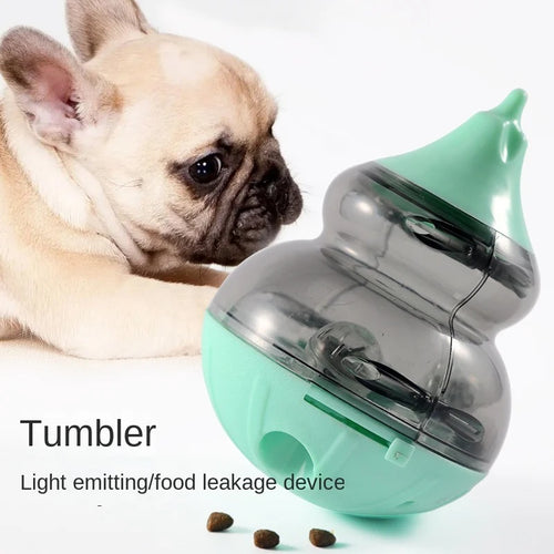 Luminous Pet Food Leaker Cat Spinning Tumbler Toy Dog Puzzle Tumbler Food Leakage Ball