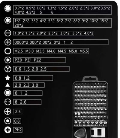117 In 1 Magnetic Precision Screwdriver Set PC Phone Electronics Repair Tool Kit