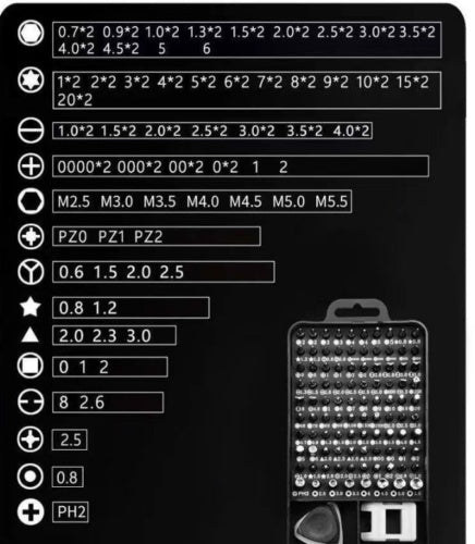 117 In 1 Magnetic Precision Screwdriver Set PC Phone Electronics Repair Tool Kit