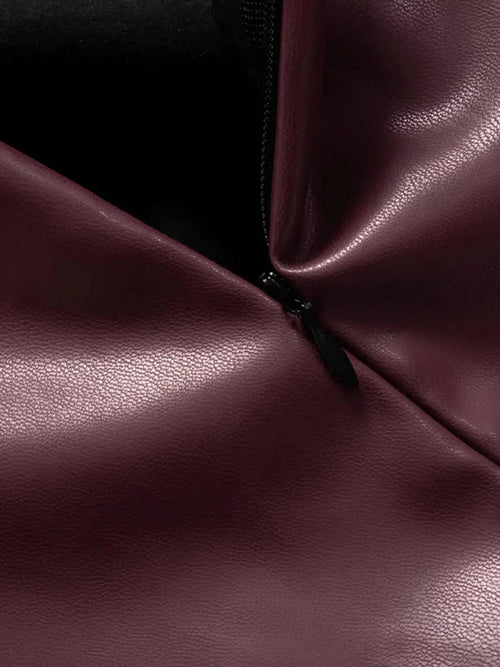 Arietta – Bas asymétrique Haut en simili cuir