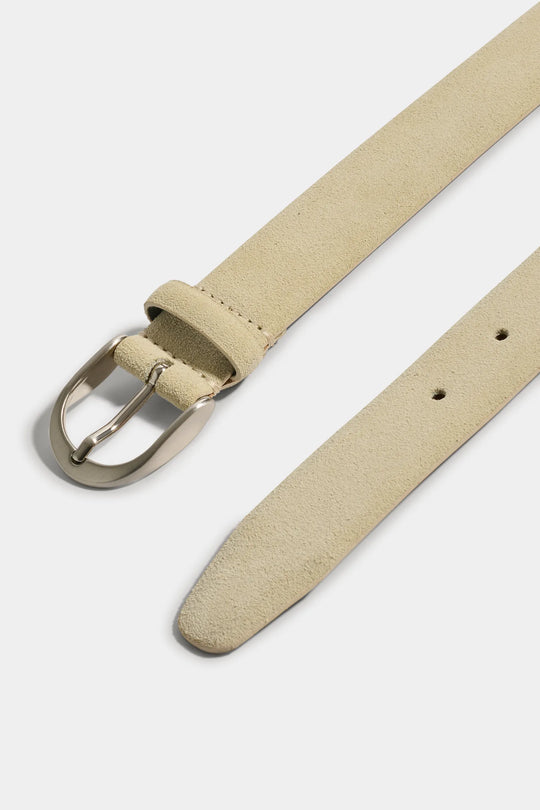 Beige suede belt - Made in Italy