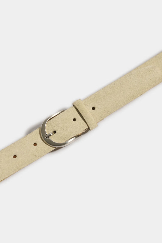 Beige suede belt - Made in Italy