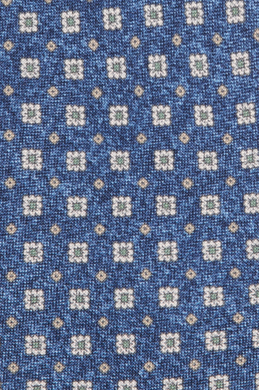 Blue flower silk tie - Made in Italy