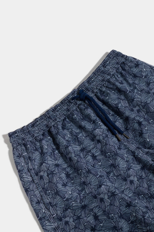 Blue flower swimshorts - Made in Italy