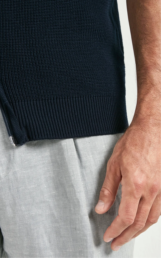 Blue knitted vest - Made in Italy