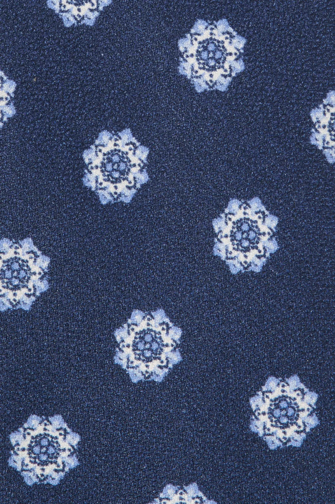 Blue macro fancy silk tie - Made in Italy
