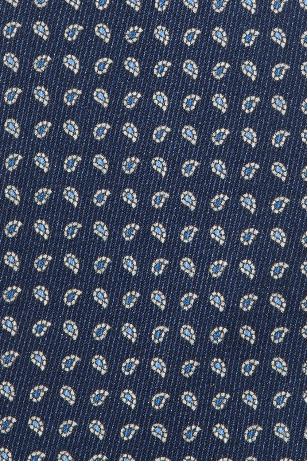 Blue paisley silk tie - Made in Italy