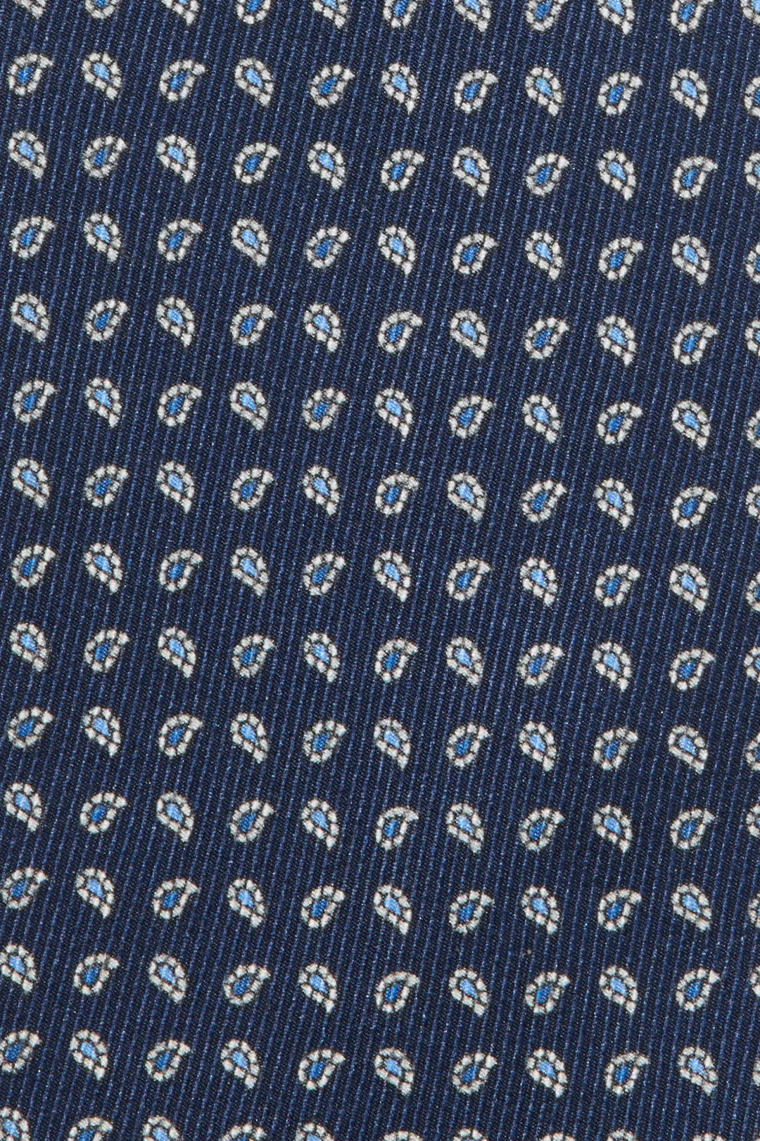 Blue paisley silk tie - Made in Italy