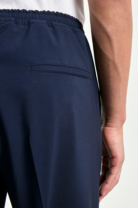 Blue travel Alassio trousers - Made in Italy