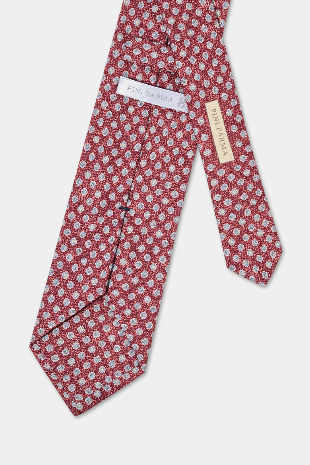 Bordeaux fancy silk tie - Made in Italy