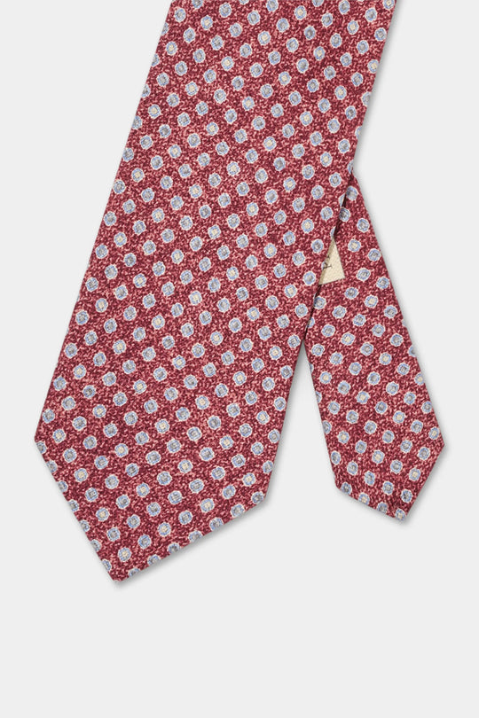 Bordeaux fancy silk tie - Made in Italy