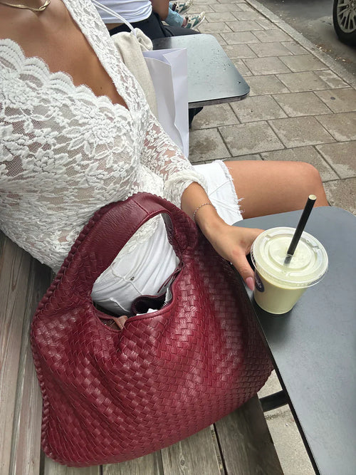 Jade – Sac à main tressé luxueux