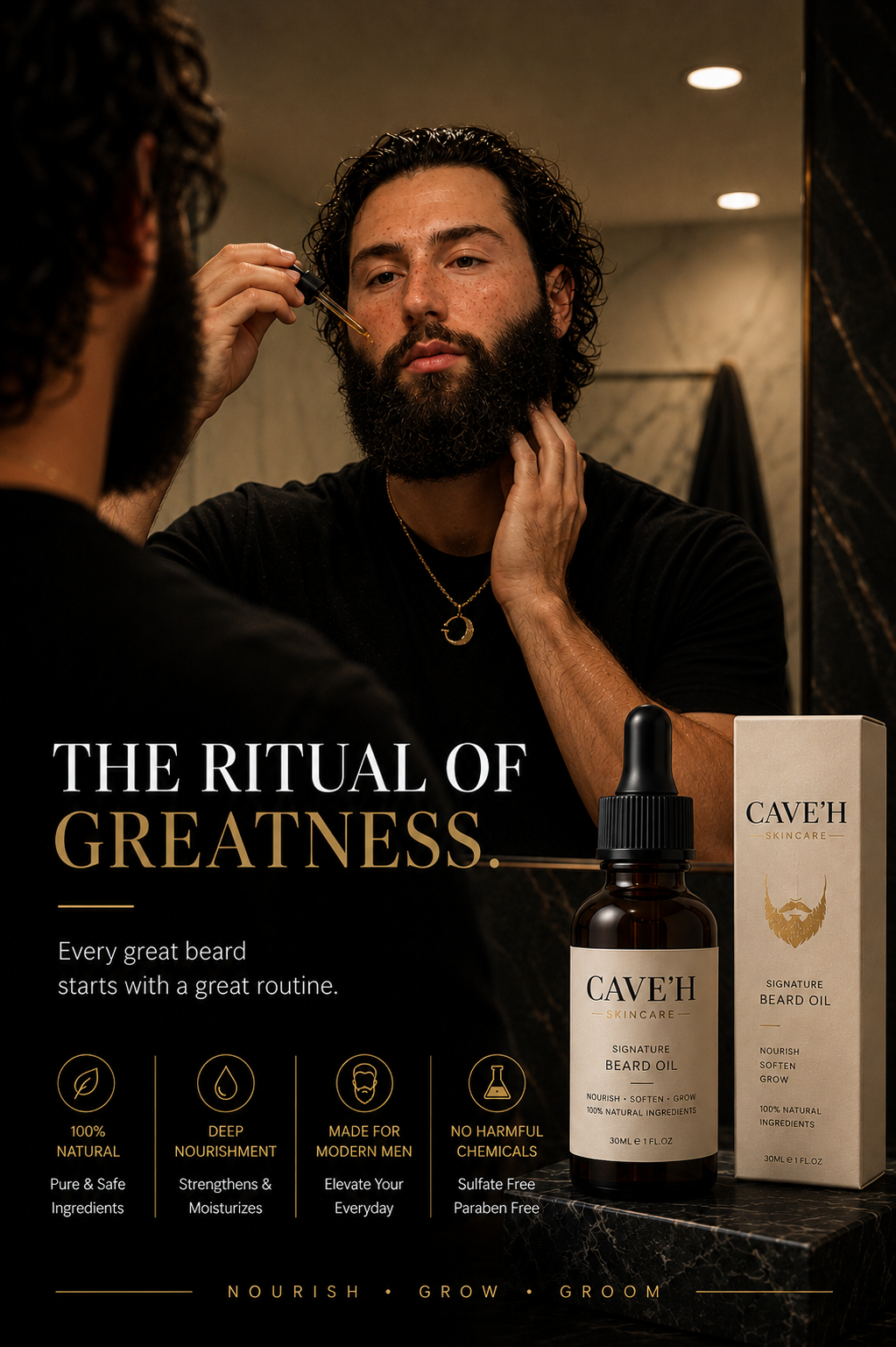 Signature Beard Oil  – Nourish, Grow, Groom (30ml)