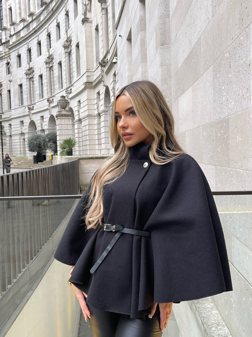 Camille - Poncho ceinturé