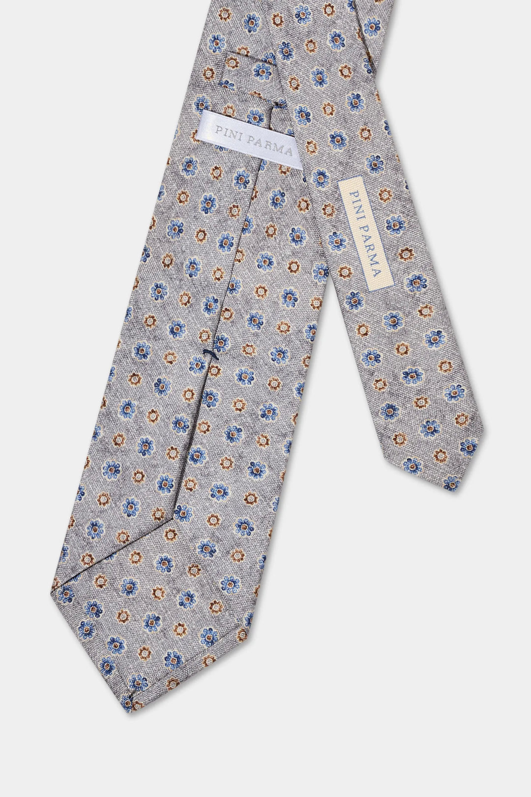 Grey fancy silk tie - Made in Italy