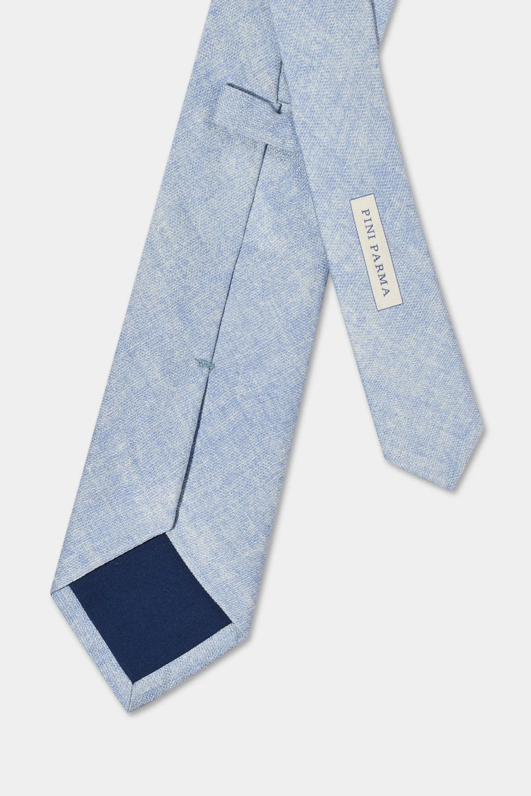 Light blue printed silk tie - Made in Italy