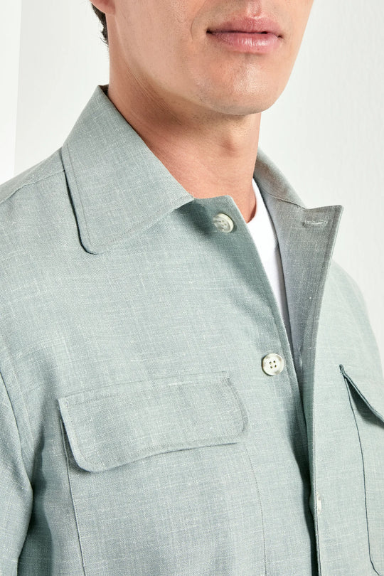 Light green overshirt - Made in Italy