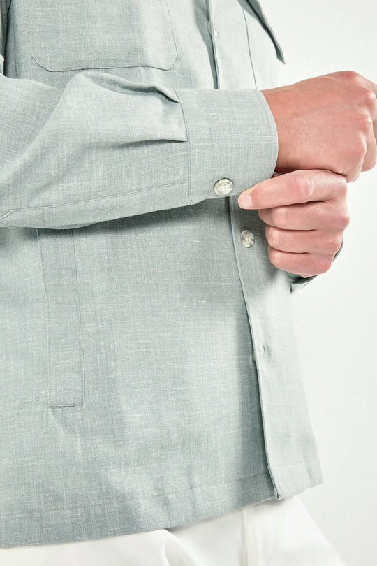 Light green overshirt - Made in Italy