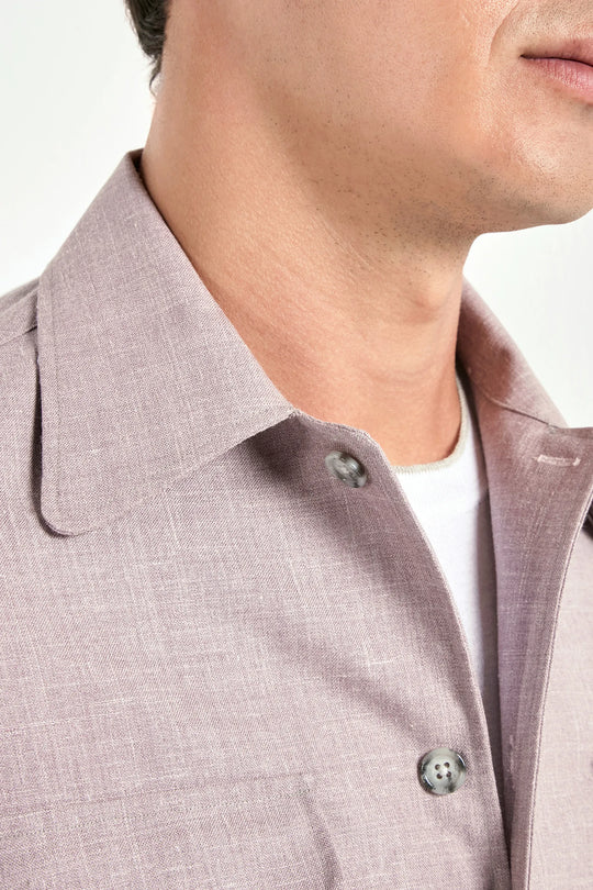 Old rose overshirt - Made in Italy