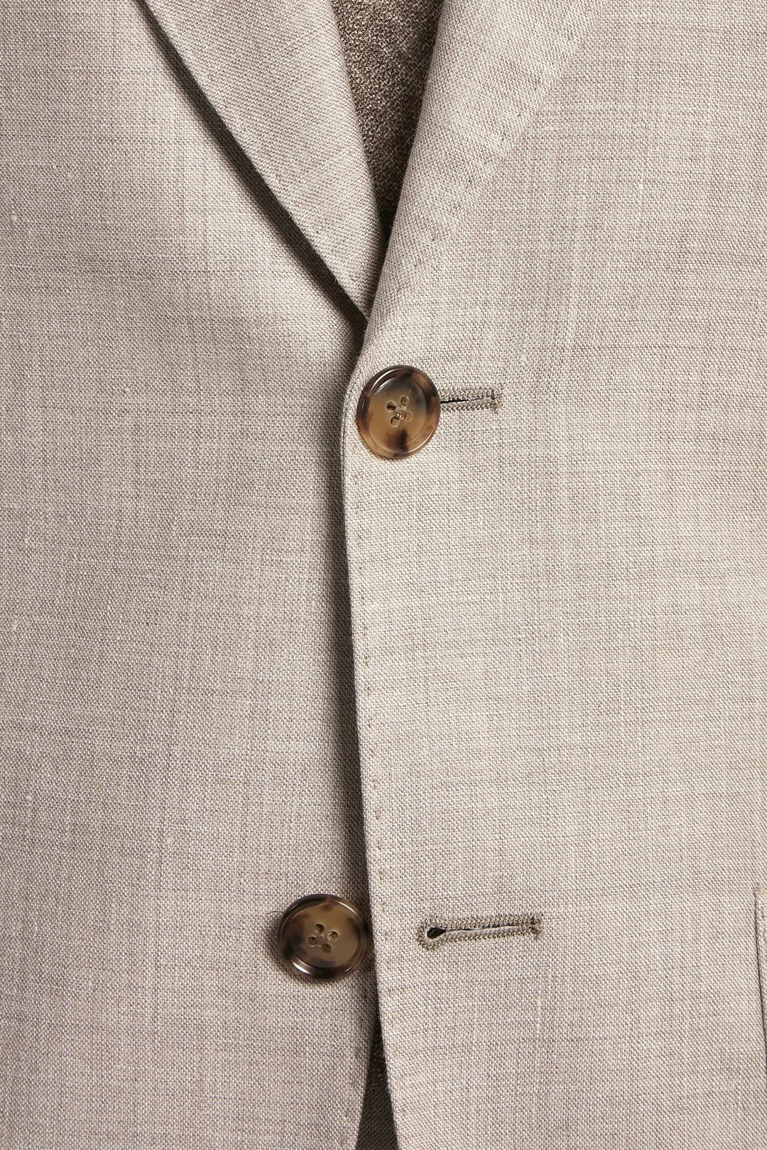 Sand wool silk and linen suit - Made in Italy