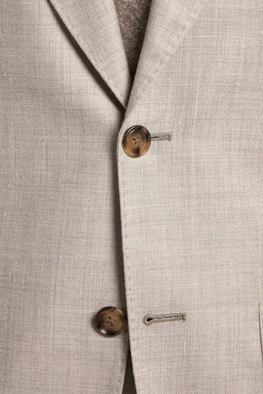 Sand wool silk and linen suit - Made in Italy
