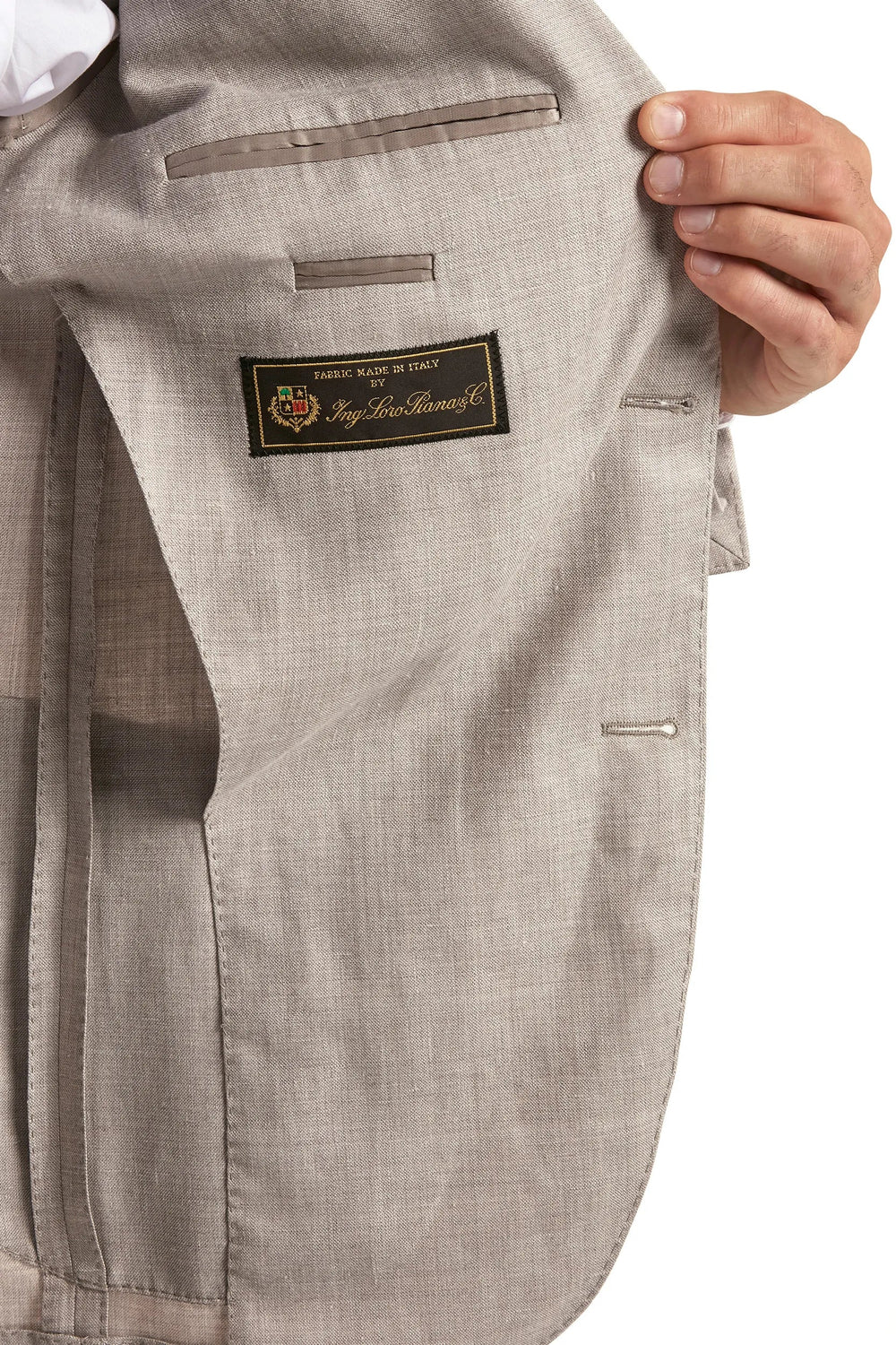 Sand wool silk and linen suit - Made in Italy