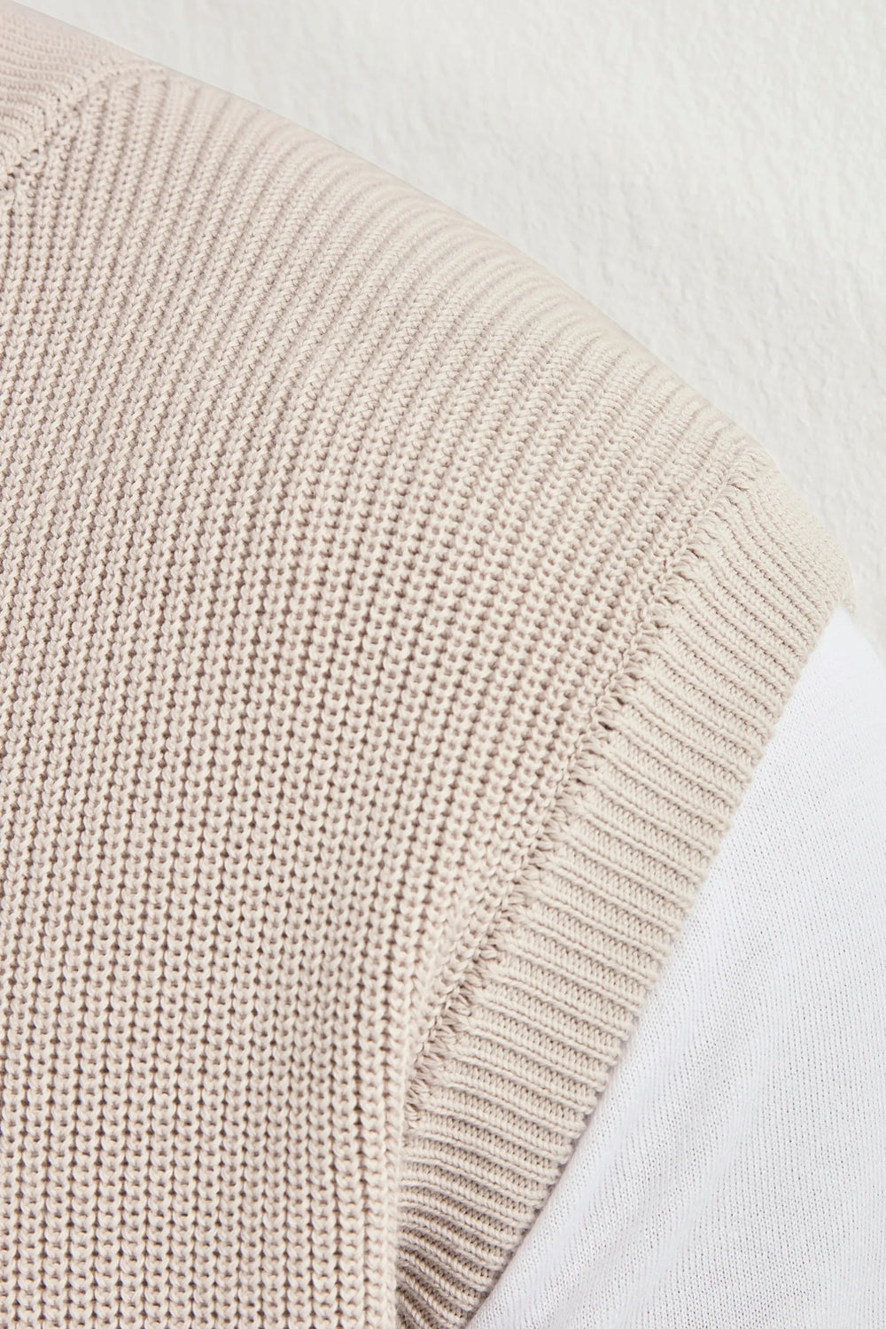 Beige knitted vest - Made in Italy