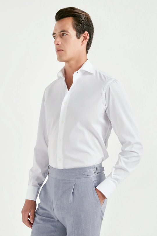 White premium Sartoriale cotton shirt - Made in Italy
