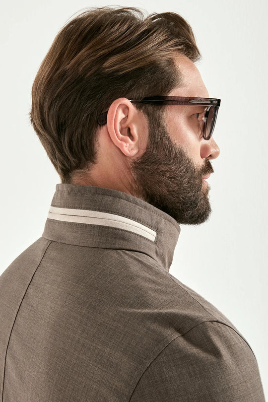 Tobacco field jacket - Made in Italy
