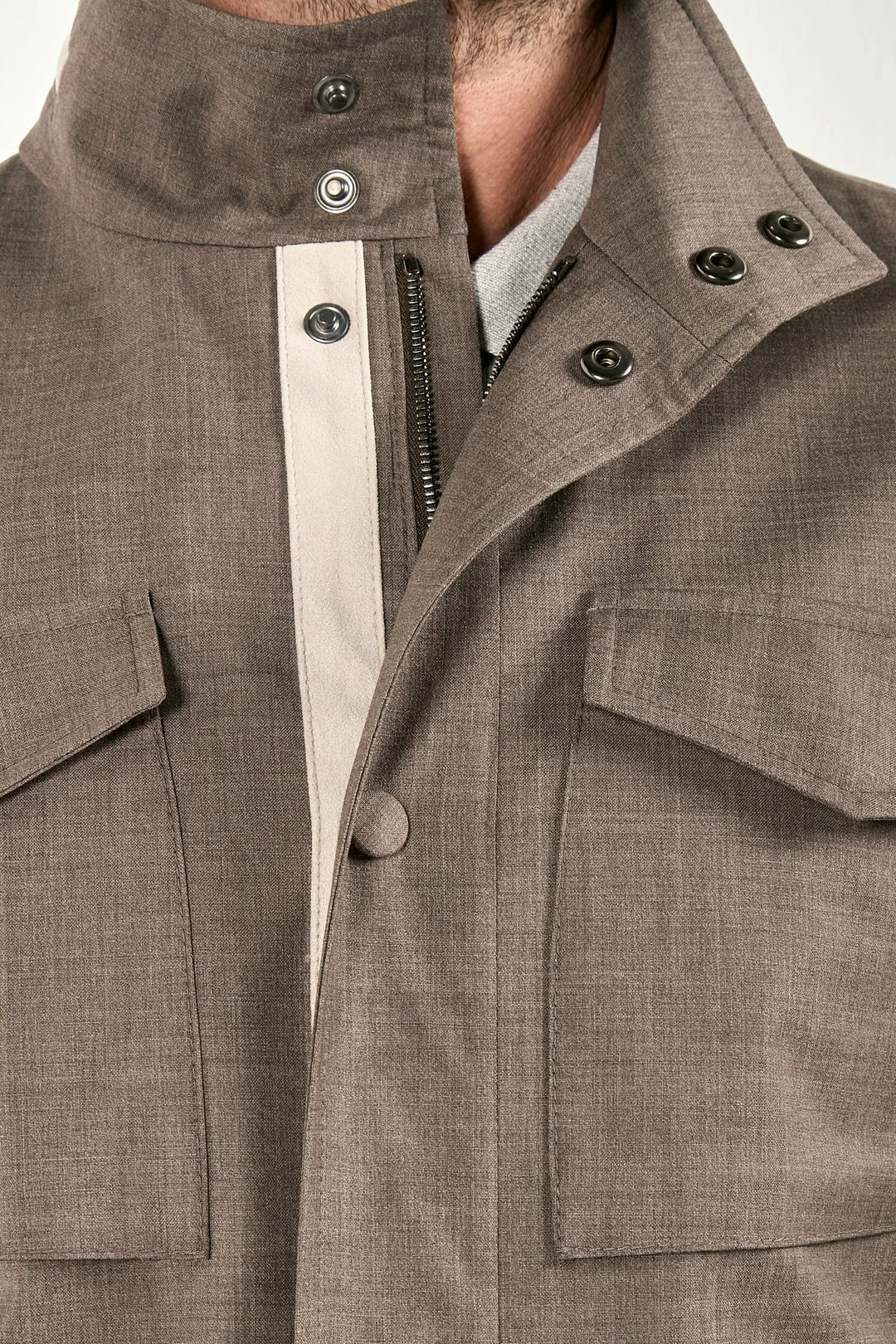Tobacco field jacket - Made in Italy