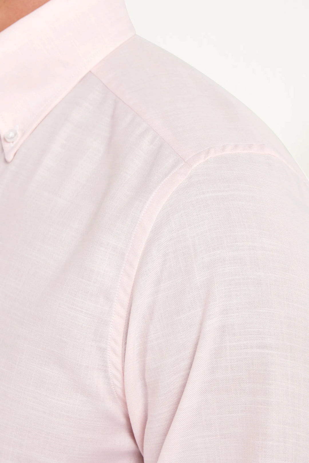 Pink chambray button down shirt - Made in Italy