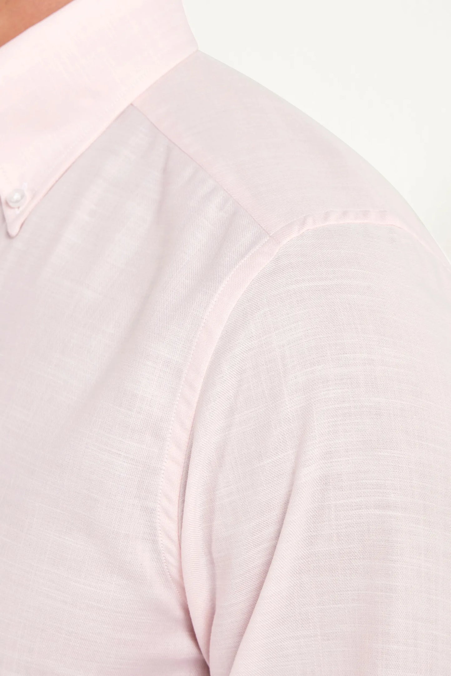 Pink chambray button down shirt - Made in Italy