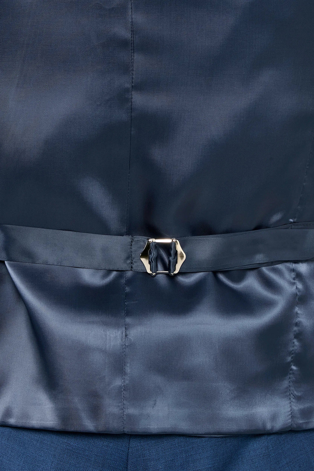 Royal blue double breasted waistcoat - Made in Italy