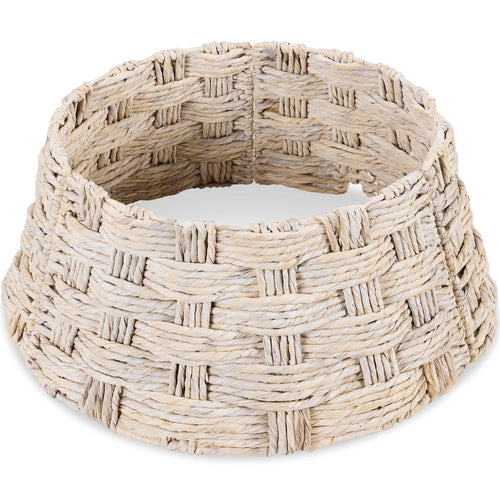 Basket Woven Hyacinth Christmas Holiday Tree Collar - 24in