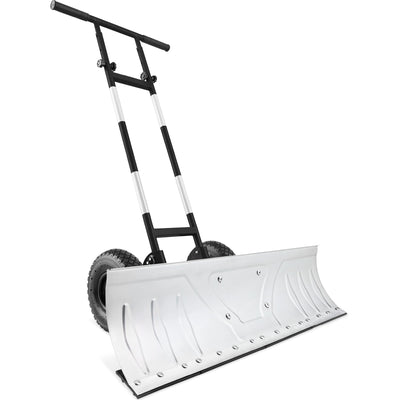 2-Wheel Snow Pusher w/ Adjustable Handle, Reflective Tape - 36in