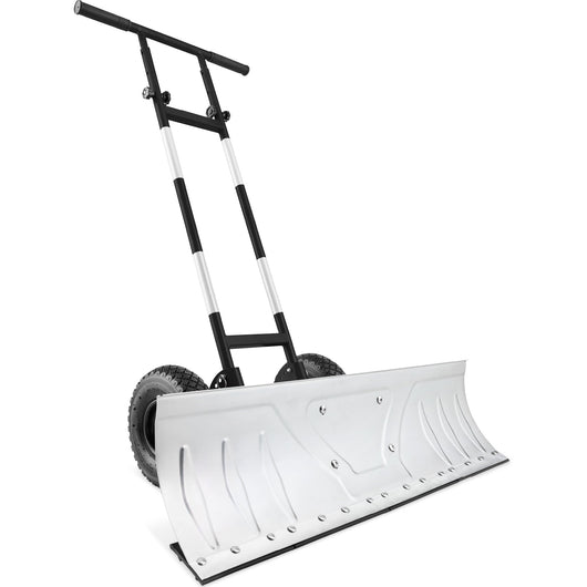 2-Wheel Snow Pusher w/ Adjustable Handle, Reflective Tape - 36in