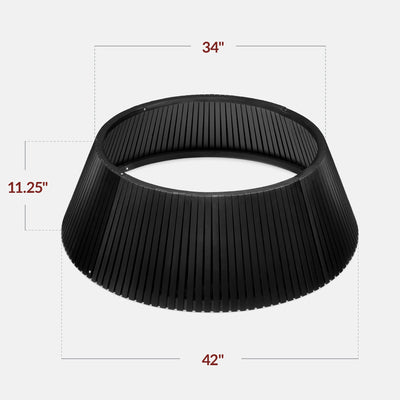 Christmas Tree Collar, Solid Wood Slatted Tree Accessory - 42in