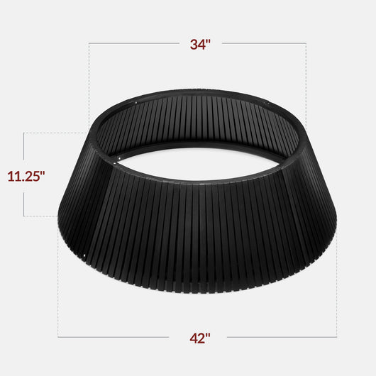 Christmas Tree Collar, Solid Wood Slatted Tree Accessory - 42in