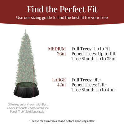 Christmas Tree Collar, Solid Wood Slatted Tree Accessory - 42in