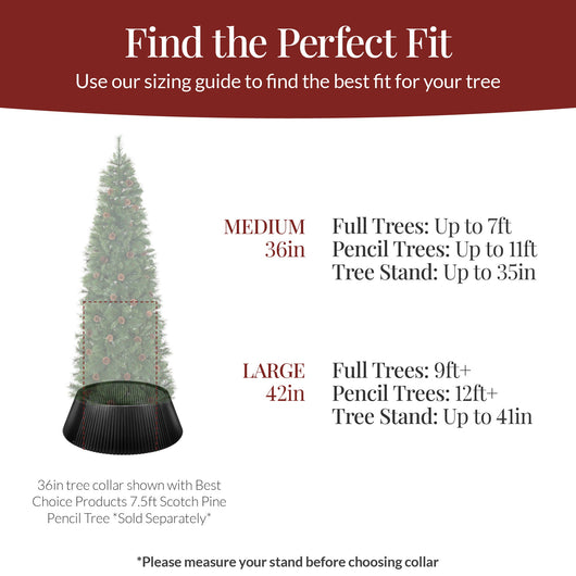 Christmas Tree Collar, Solid Wood Slatted Tree Accessory - 42in