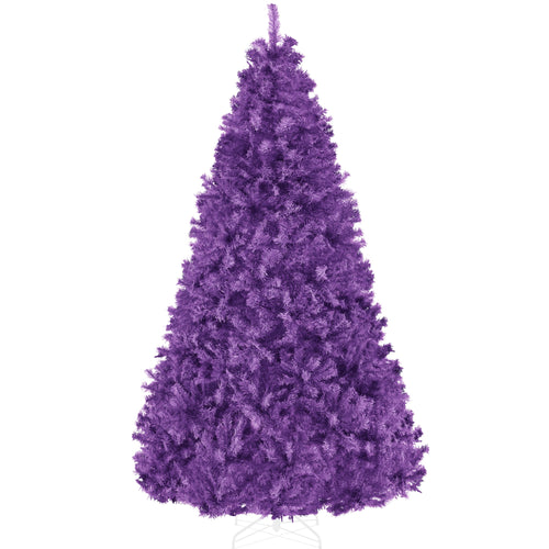 Artificial Purple Christmas Tree, Unlit Pine Design w/Easy Assembly