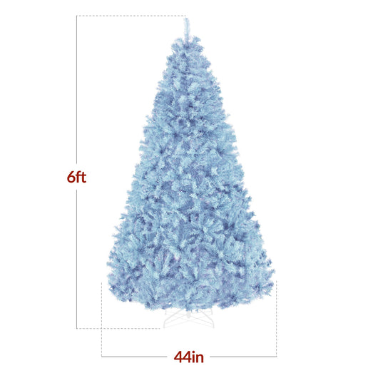 Artificial Baby Blue Christmas Tree, Unlit Pine Design w/Easy Assembly