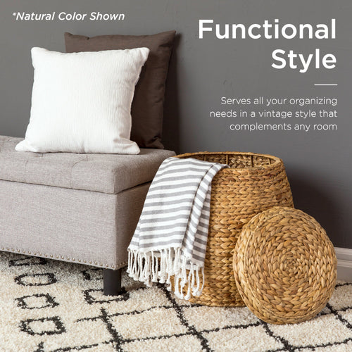 Multipurpose Hyacinth Storage Tote Basket